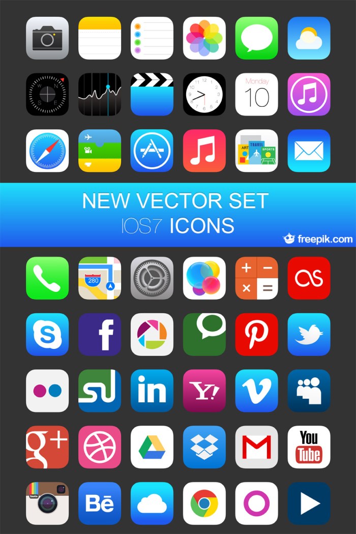 iOS 7 Vector Icons - - Fribly