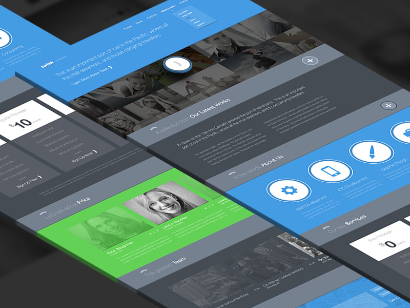 Twish Single Page Website Layout - - Fribly