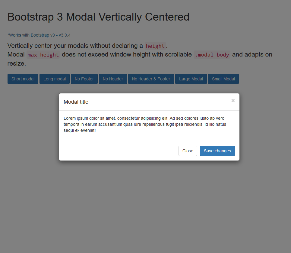 Bootstrap Modal Vertically Centered Fribly