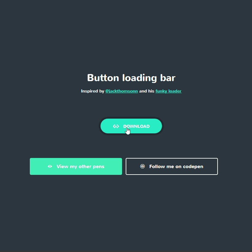 Pure CSS Loading Bar Button - Coding - Fribly