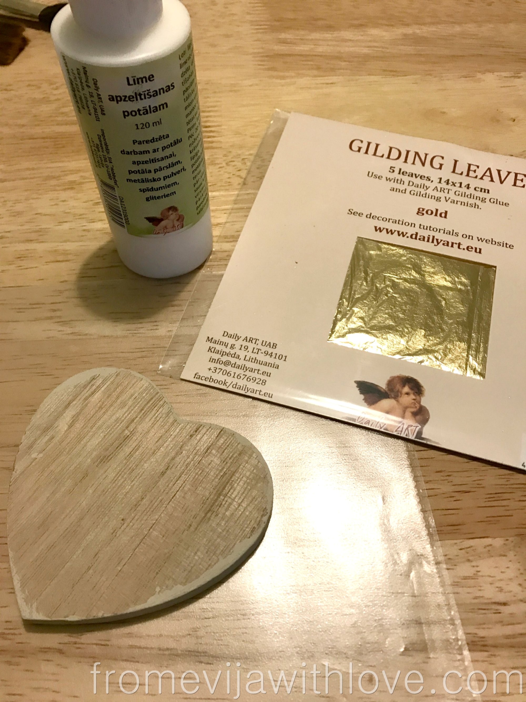 DIY Gold Leaf Heart Frame for My Gallery Wall From Evija with Love