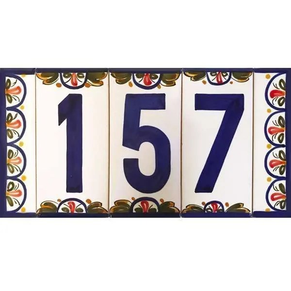 Hand Painted Ceramic House Number Tiles From Spain Spanish Ceramic Tableware