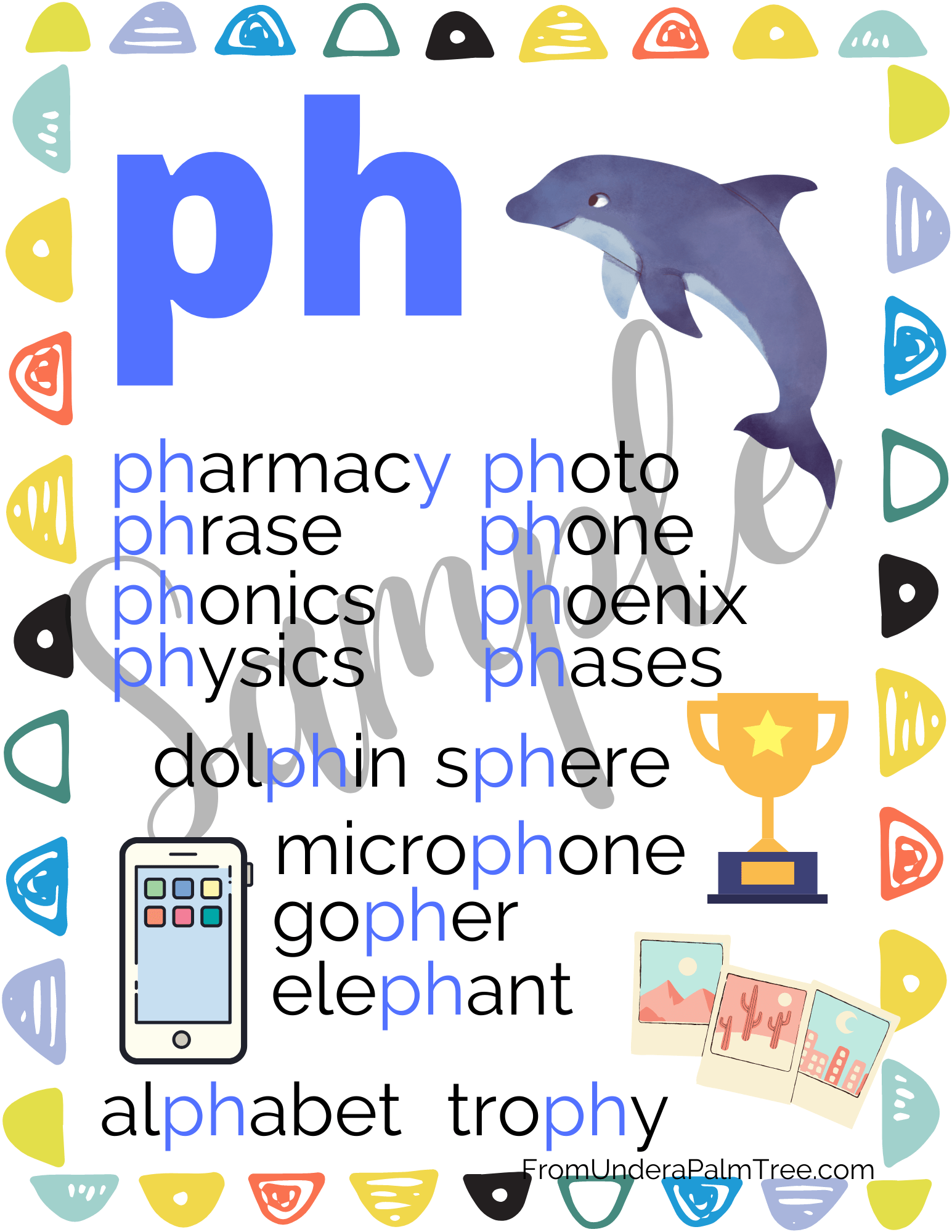Pulmonary hypertension (ph) is high blood pressure in the arteries to your lungs. Digraphs Wh Wr Ph Printable Pack From Under A Palm Tree