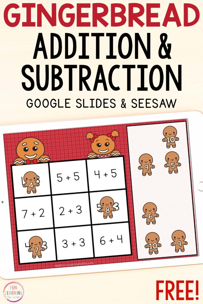 Skip the tutor and log on to load these awesome websites for a fantastic free equation solver or simply to find an. Digital Gingerbread Addition And Subtraction Mats