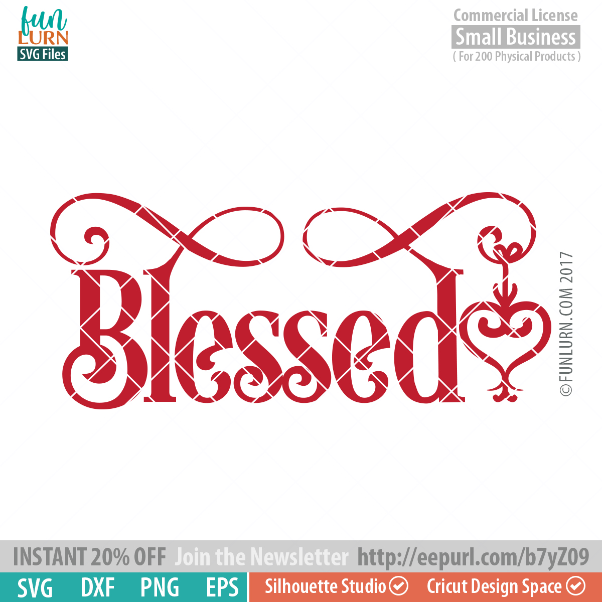 This is an instant etsy download. Blessed Svg Funlurn