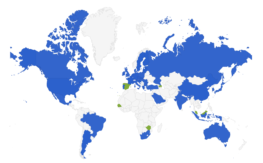In 2015 turkey welcomes spain as a permanent invitee; G20 Member Map G20