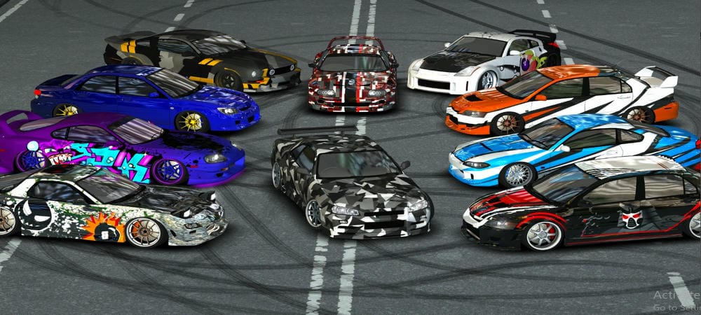 Intense racing between 10 racers in Street Racing MOD APK