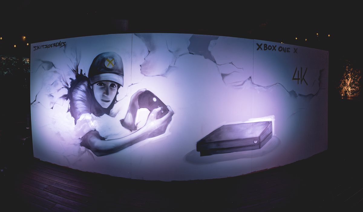 Street Art, εμπνευσμένο από το Xbox One X, διά χειρός του Skitsofrenis.