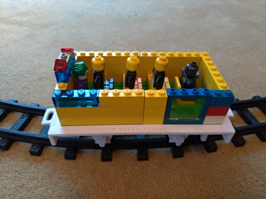 A fine lego coach body built on the wagon