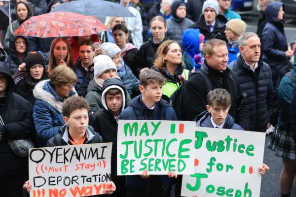  scores of people, including schoolchildren, neighbours and friends