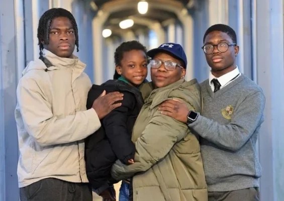Titilayo Oluwakemi Oyekanmi and her three sons, Samuel, Joseph and Genesis