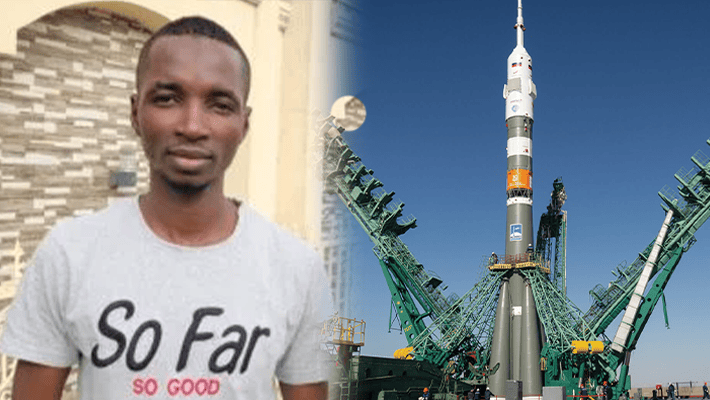 Anas Musa and a rocket (Credit STIRWorld)