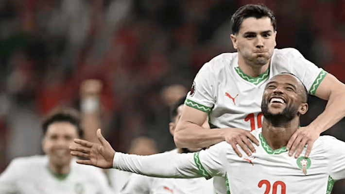 Morocco players after the match
