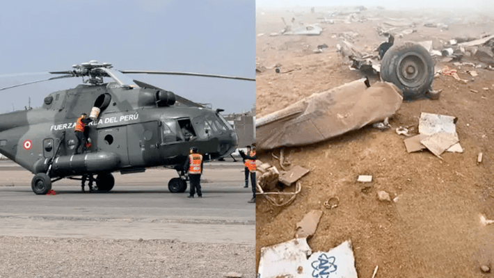 Scene of the helicopter crash