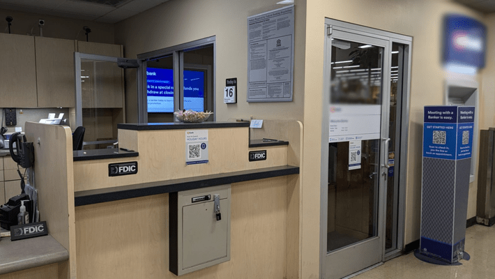 A US Bank used to illustrate the story