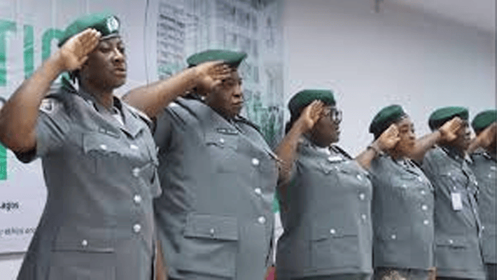 Female customs officers