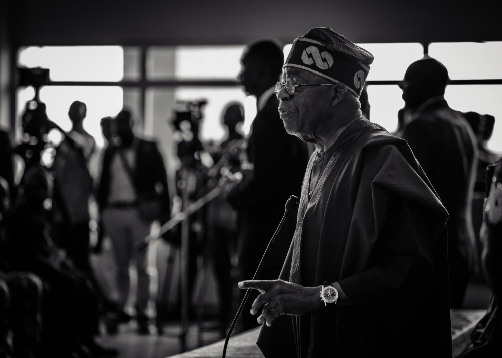 Bola Tinubu at Jos airport