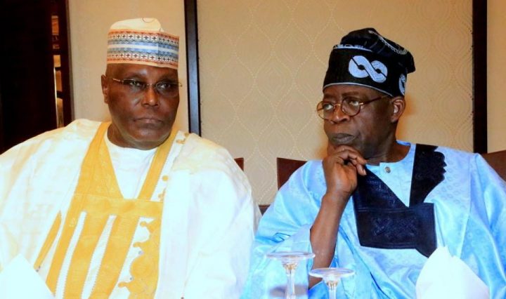 Former Vice-President Atiku Abubakar with President Bola Tinubu