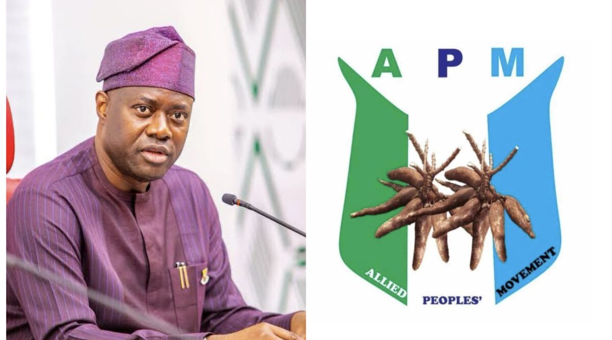 Seyi Makinde and APM logo