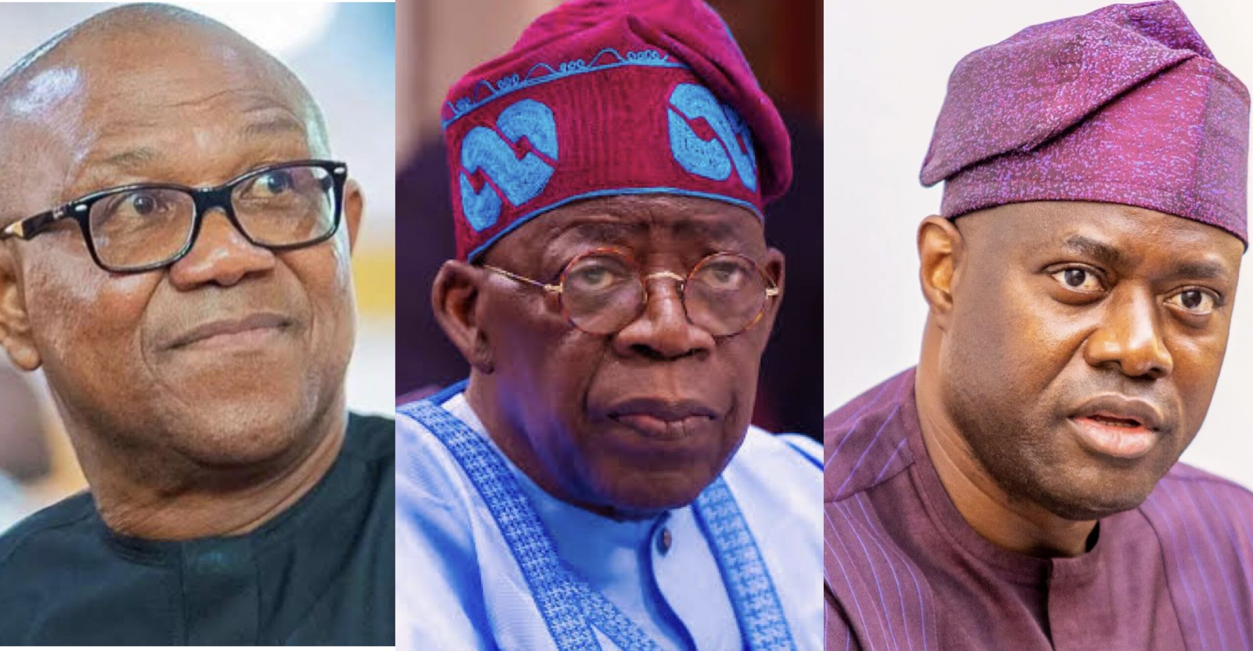 Peter Obi, President BOla Tinubu and Governor Seyi Makinde
