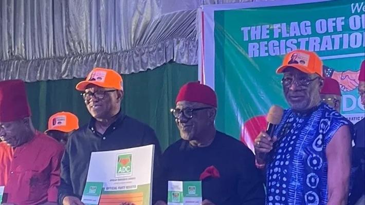 Peter Obi with his ADC membership card