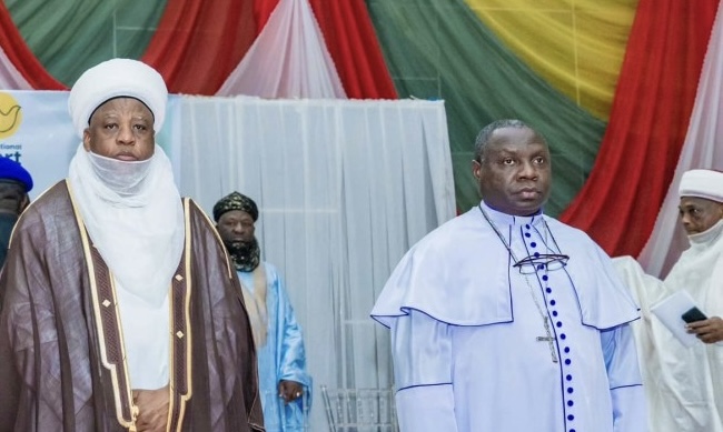 Sultan of Sokoto, Muhammadu Sa’ad Abubakar and Christian Association of Nigeria, Archbishop Daniel Okoh Credit: PT