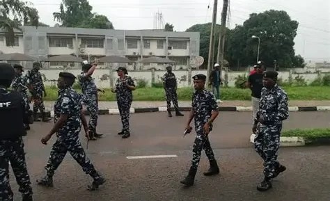 Armed policemen