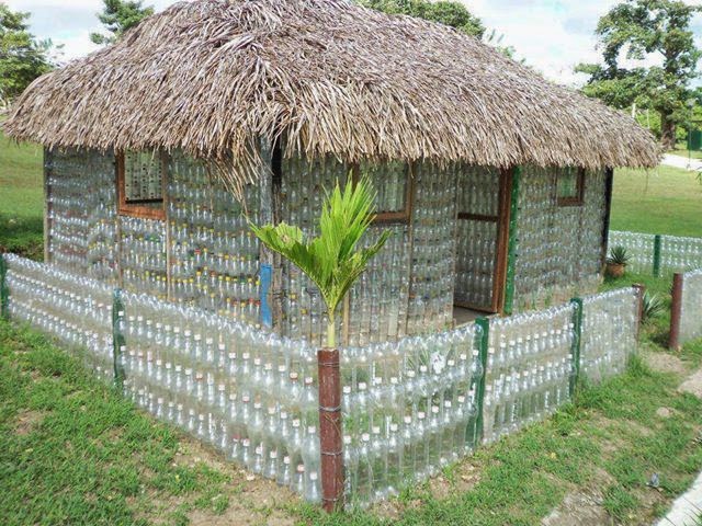 Plastic bottle house