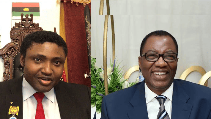 Simon Ekpa and Gbenga Daniel