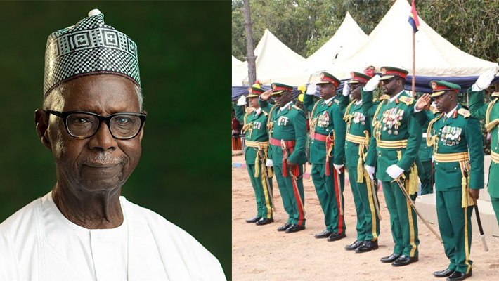 Paul Tarfa, chairman NEDC and Military officers