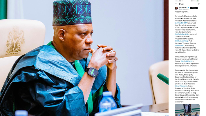Vice President Kashim Shettima and deleted post