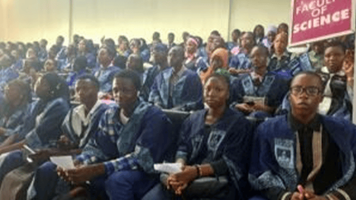 Matriculating Lagos State University students on Monday