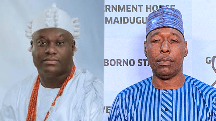 Ooni of Ife, Oba Adeyeye Enitan Ogunwusi and Borno State Governor, Babagana Zulum
