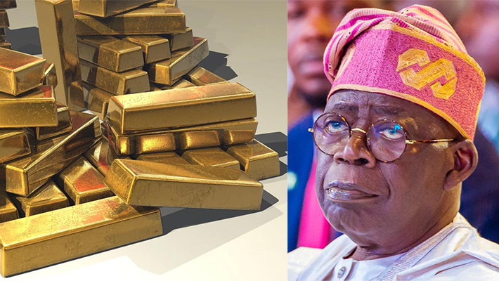 Gold bars, Tinubu