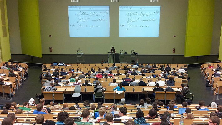 Students in a Canadian university.