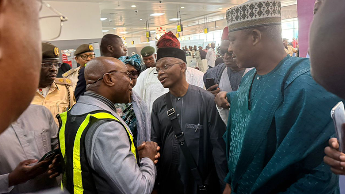 El-Rufai at the airport