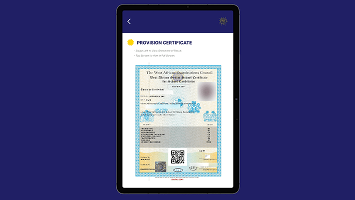 WAEC digital cert