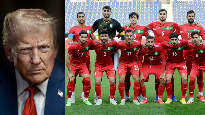 Trump, Iran's football team