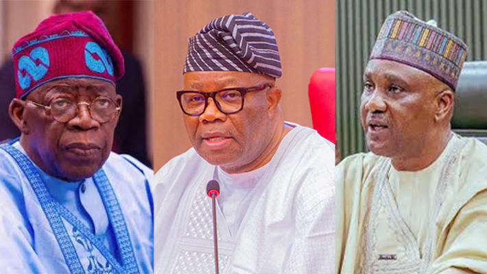 Tinubu, Senate President, Godswill Akpabio and Speaker of the House of Representatives, Abbas Tajudeen,