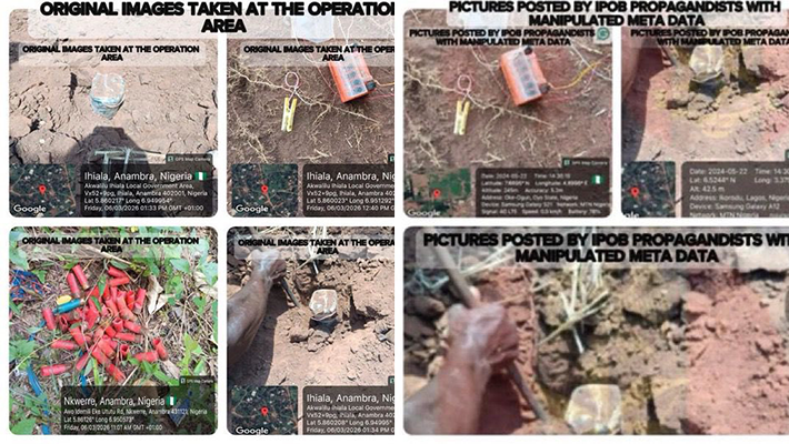 Army’s photos of IEDs recovered in Imo and Anambra