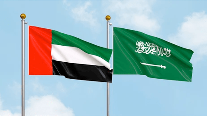 Flags of UAE, Saudi Arabia