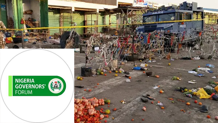 NGF logo and attacks in Borno State.