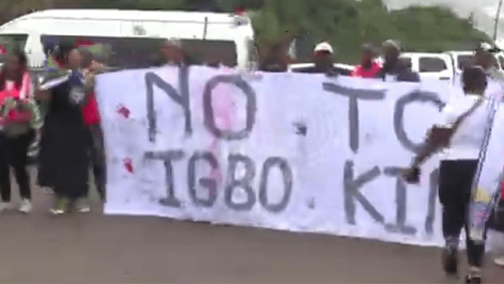 Protesting South Africans