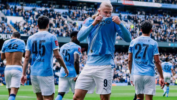 Haaland on the pitch