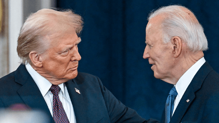 Biden with Trump
