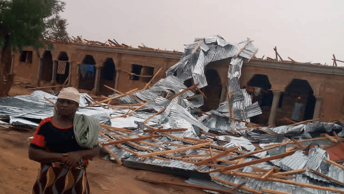Mangled roofing sheets