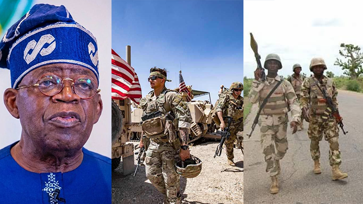 Tinubu and the U.S-Nigerian forces.