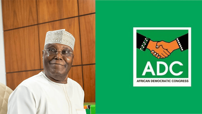 Atiku and the ADC logo