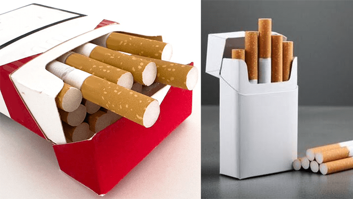 Packs of cigarettes