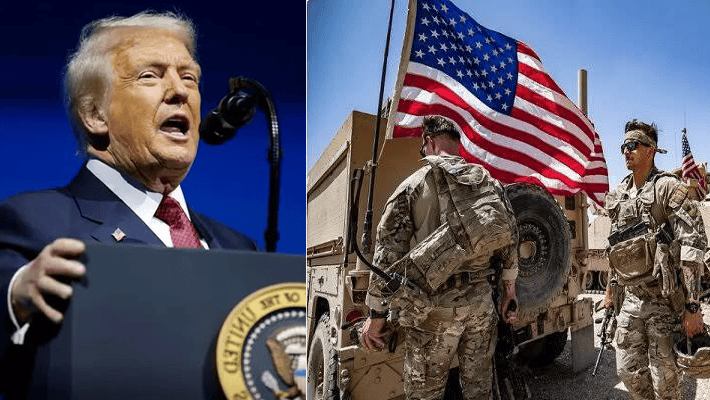 Trump and U.S. forces.